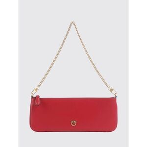 Pinko Women Pinko Mini Half Moon Calf Leather Crossbody Bag With Love Birds Logo